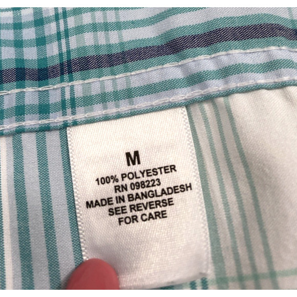 Magellan Shirt Mens Medium Blue Plaid Pearl‎ Snap Vented Outdoors Fish Wicking - Picture 4 of 12